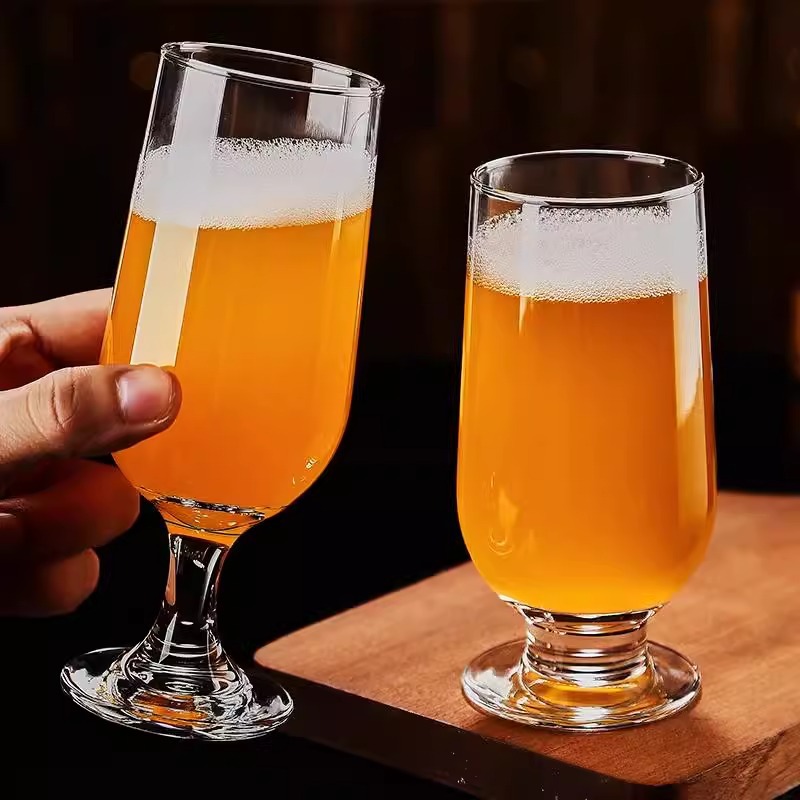 Short and short-legged glass water cups, multi-functional dining cups, craft beer mugs, beverage juice and milk cups, mousse tasting cups full figure