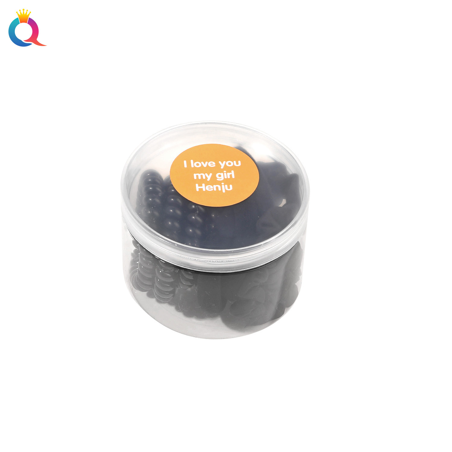Qiyue Cross-border Mixed canned hair bands, ins high appearance level phone coils, high elasticity hair ties, hair accessories wholesale Item Picture