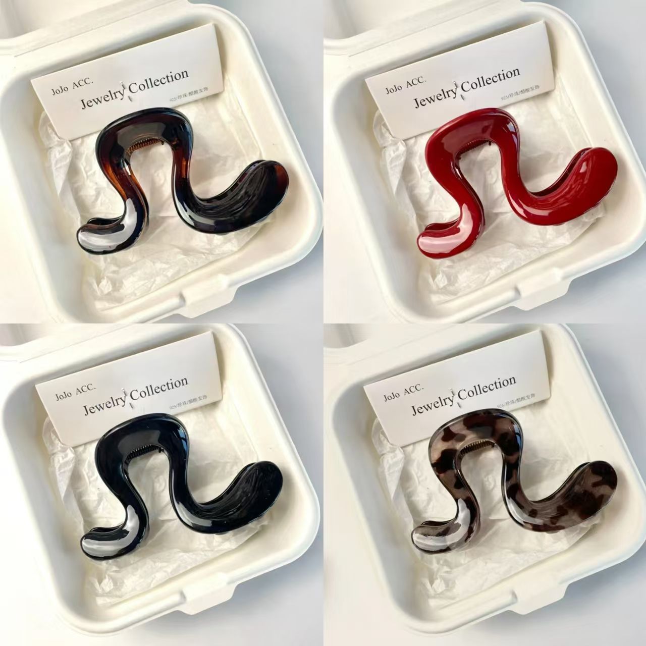 The 2025 New Year's model features a large number of character grappling clips, a must-have for fixing high ponytails, a relaxed hairpin, and a shark clip at the back of the head full figure