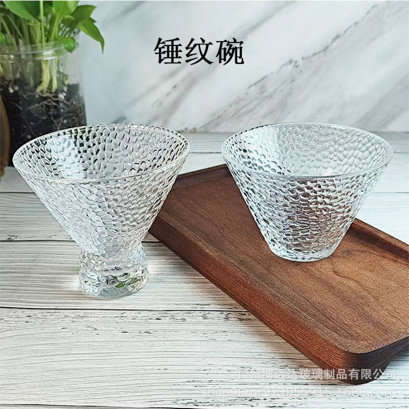 High-appearance-level ice cream bowl, dessert salad bowl, glass bowl, household fruit yogurt pudding glass bowl, martini cup details Picture