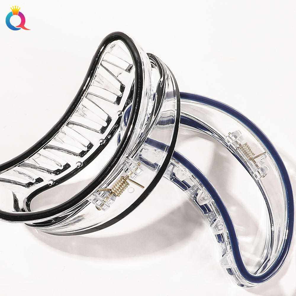 Qiyue Cross-border oil-drip Hair clips, back head updo hair grabbers, geometric personalized clips, shark clips, women's hair accessories wholesale details Picture