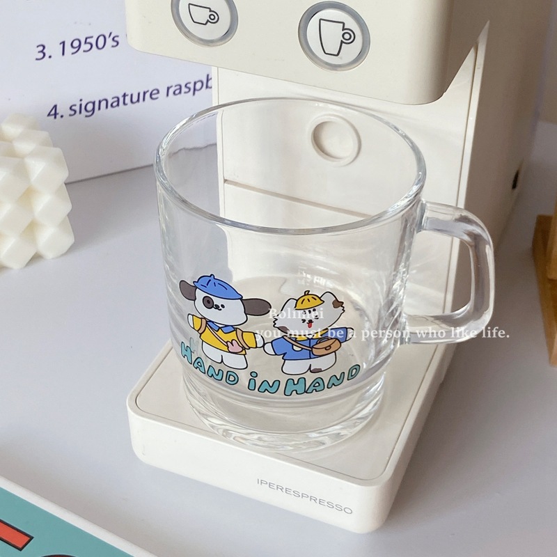 Wholesale of Bolimei designer cartoon pattern glass cups, student water cups with LIDS, drinking cups Application Scenario