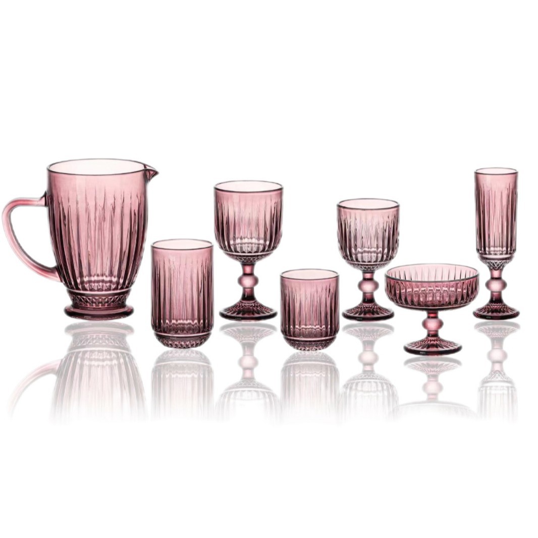 Wholesale European sword-patterned cups, original color materials, mouth cups, wine glasses, champagne cups, ice cream bowls, elegant hotel household utensils full figure