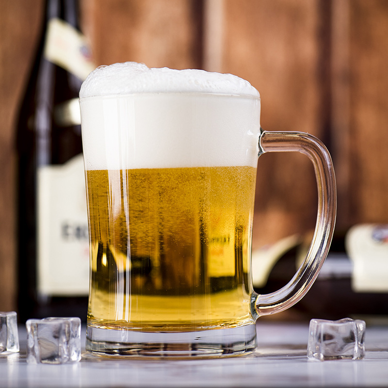 Lizun large-capacity cups, beer mugs, draft beer cups, juice cups, beverage cups, water cups, glass cups wholesale with logo printing full figure