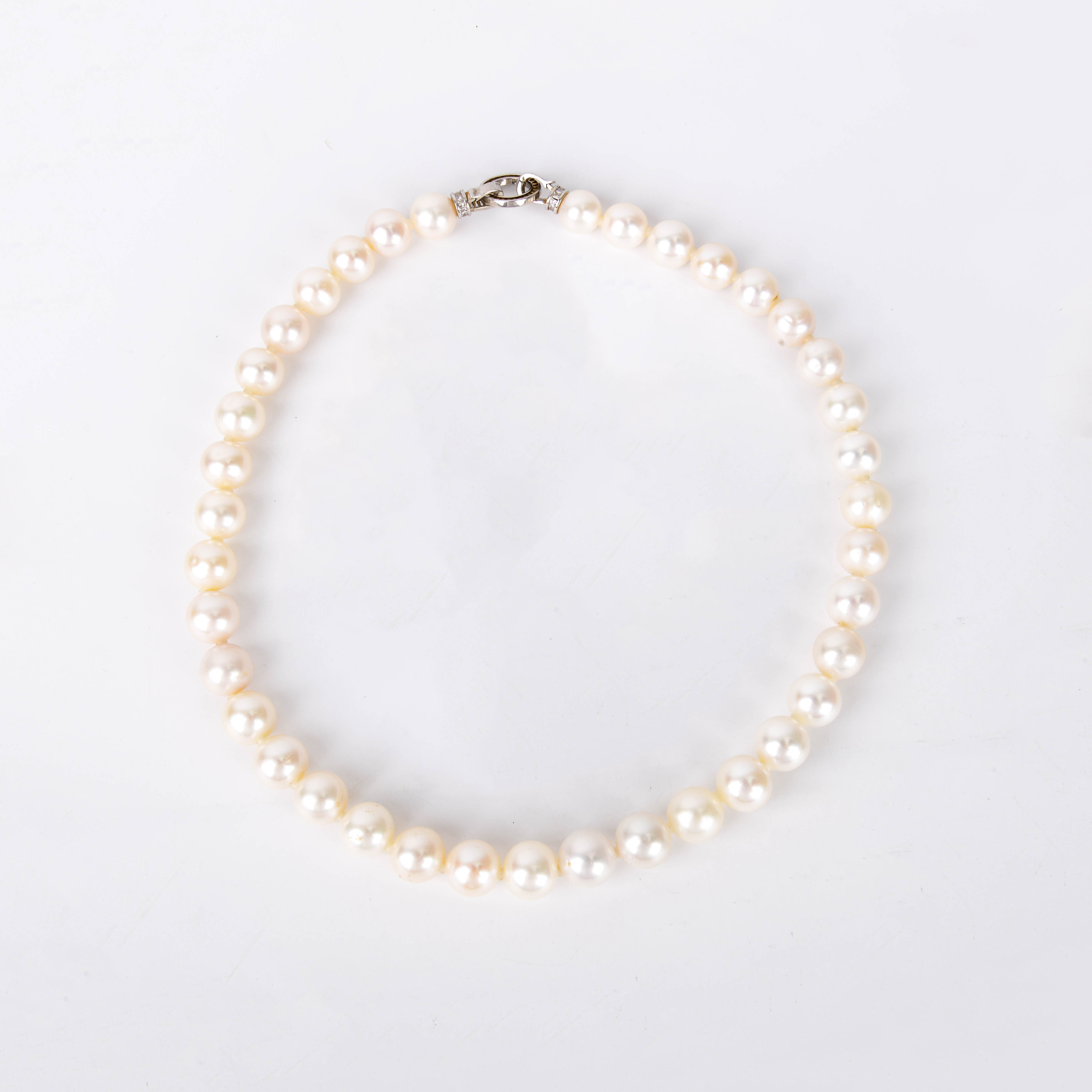 Natural freshwater pearl necklace, silver jewelry necklace, light luxury and high-end French necklace Natural freshwater pearl necklace, silver jewelry necklace, light luxury and high-end French necklace