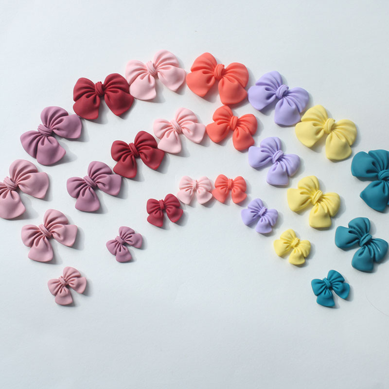 Resin accessory bow, diy, large, medium and small cream glue phone cases, headwear, hair clips, accessory wholesale details Picture