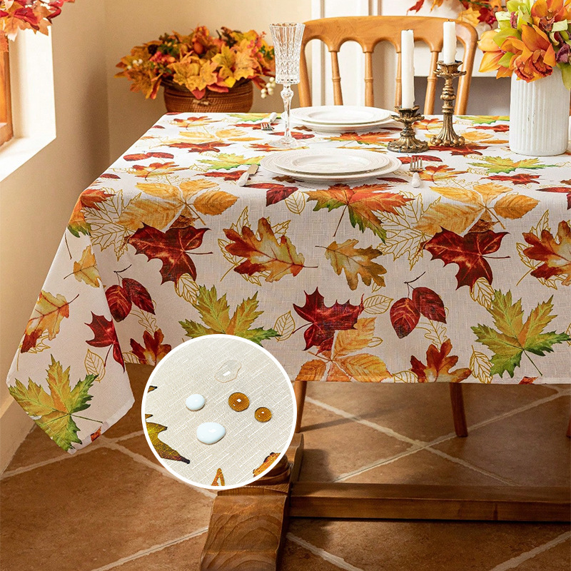 Waterproof, oil-proof and interest-free printed tablecloth Item Picture