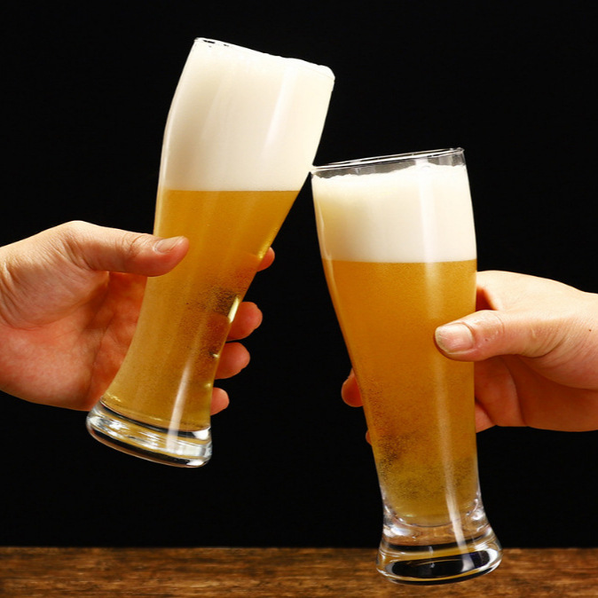 Thickened wheat draft beer mug, bar home glass beer mug, large 500ml craft beer mug for home use Specification drawing