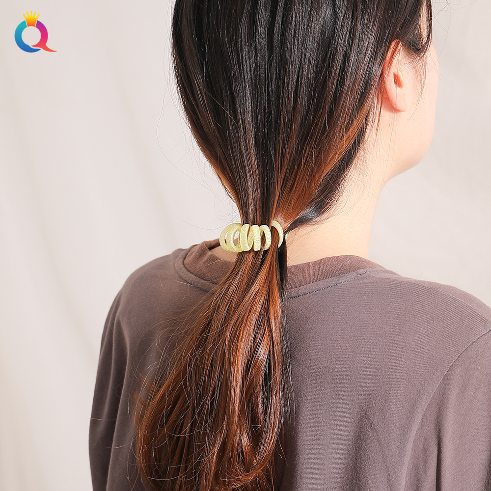 Qiyue Amazon cross-border telephone line, hair tie, Eugene mesh, yarn, hair tie, hair accessory, hair accessory, leather band wholesale Specification drawing