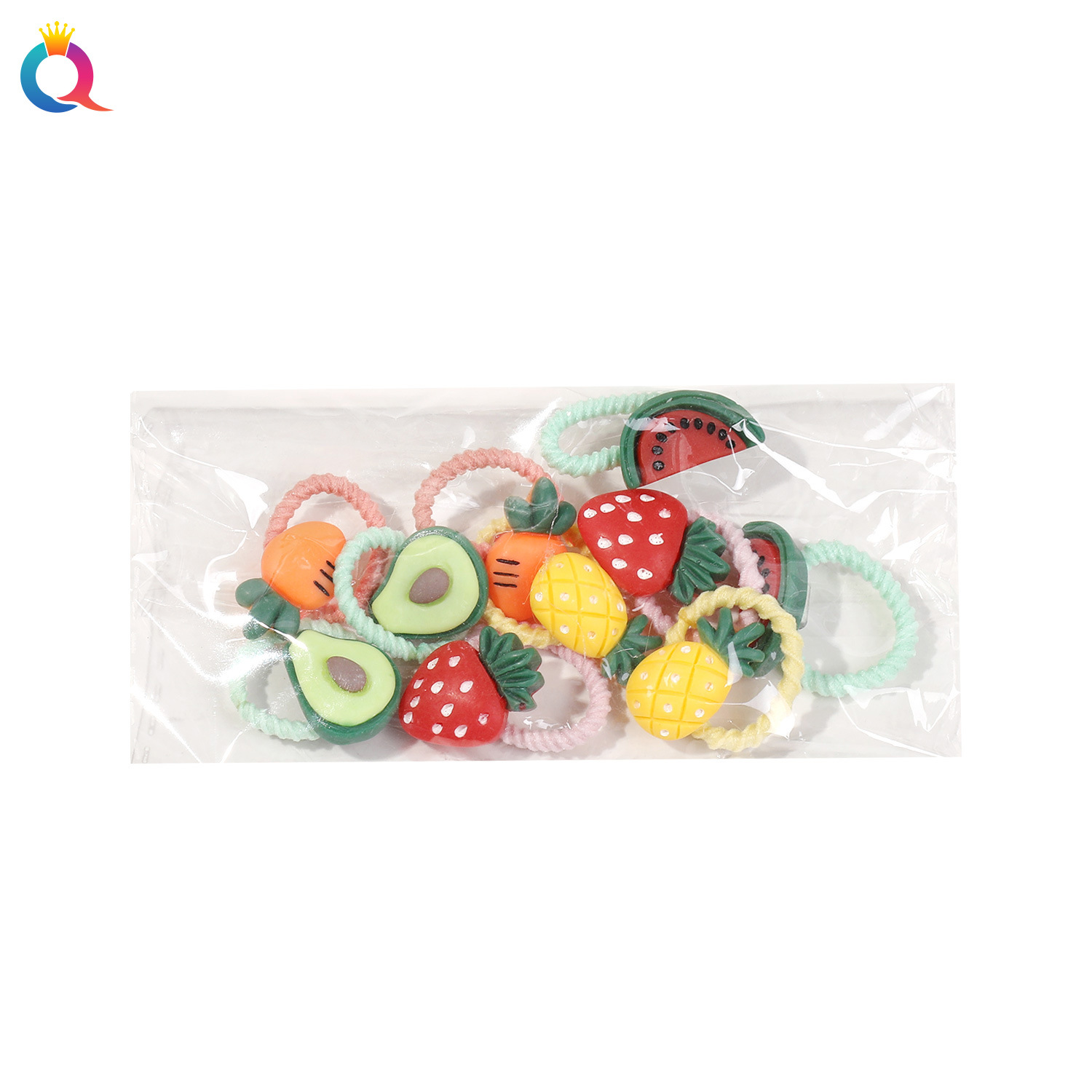 Wholesale of Qiyue Cross-border Mini Children's cartoon hair ties, ponytails, cute and highly elastic thumb hair bands and hair accessories Item Picture