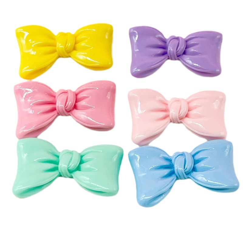 Shiny oil large bow tie jewelry accessories, bow tie resin small accessories, diy hair accessories, headwear, cream glue resin accessories Item Picture