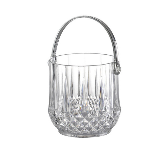 Ice cube bucket, bar, ktv, European-style, household and commercial acrylic small ice cube bucket, ice granule bucket, plastic bucket for holding ice cubes Application Scenario