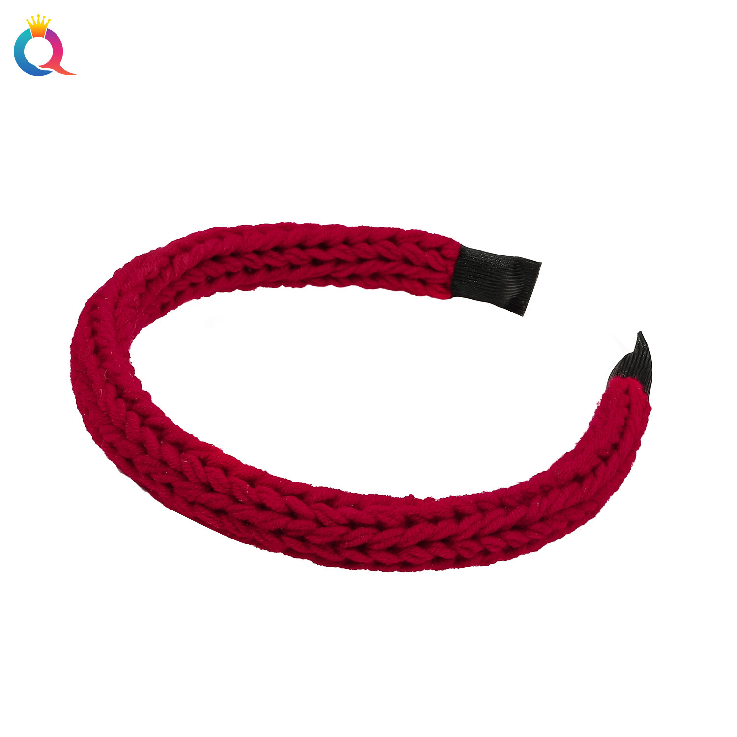 Qiyue Amazon Autumn and Winter Hair Bands, Korean-style high skull top knitted woolen hair hole headbands, women's hair accessories and head accessories wholesale Item Picture