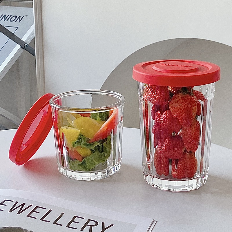 Bolimei glass storage jars for roasting tea around a stove, festive souvenirs, sealed snack jars, and refrigerator storage jars full figure