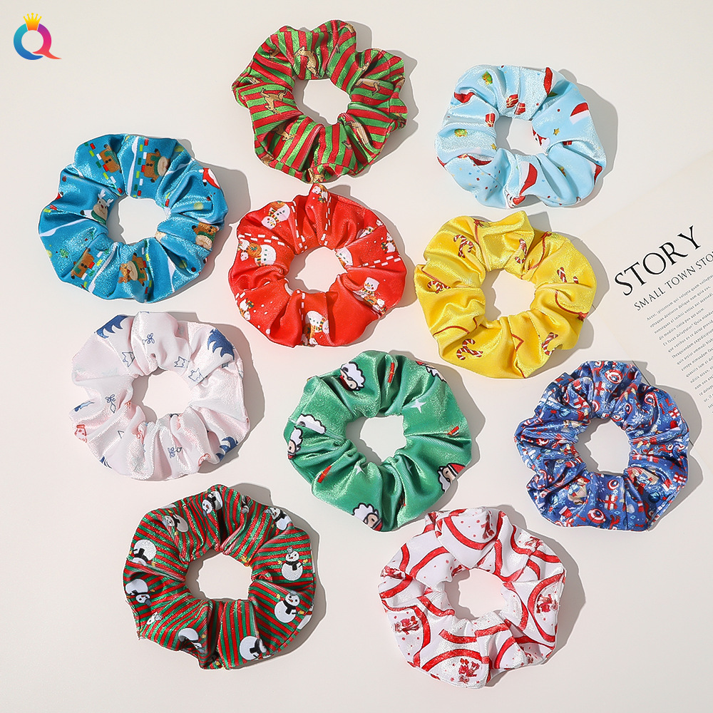 Qiyue Christmas Large Intestine Hair Ring Fantasy Christmas Velvet Large Intestine Hair Ring Women's Hair Ring Special Zone, supports sample making details Picture