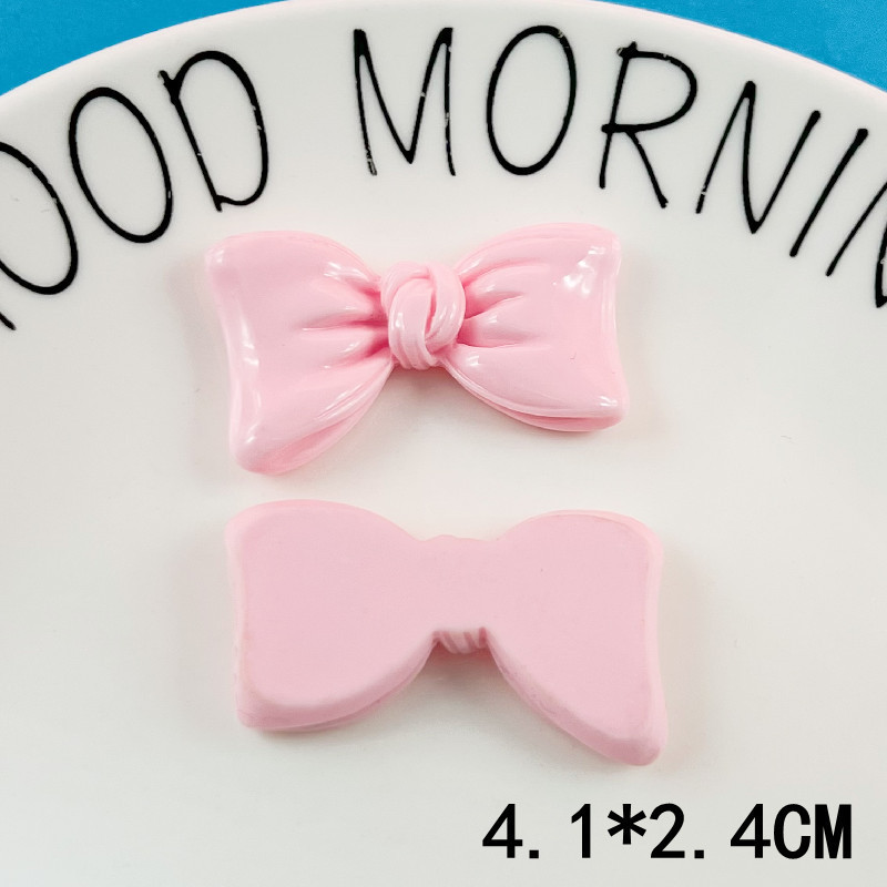 Shiny oil large bow tie jewelry accessories, bow tie resin small accessories, diy hair accessories, headwear, cream glue resin accessories Specification drawing
