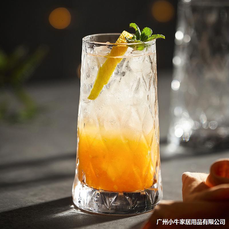 High-end glass diamond-shaped glass cups for home use, high-quality drinking cups for children, dessert cups for kids, whisky glasses details Picture
