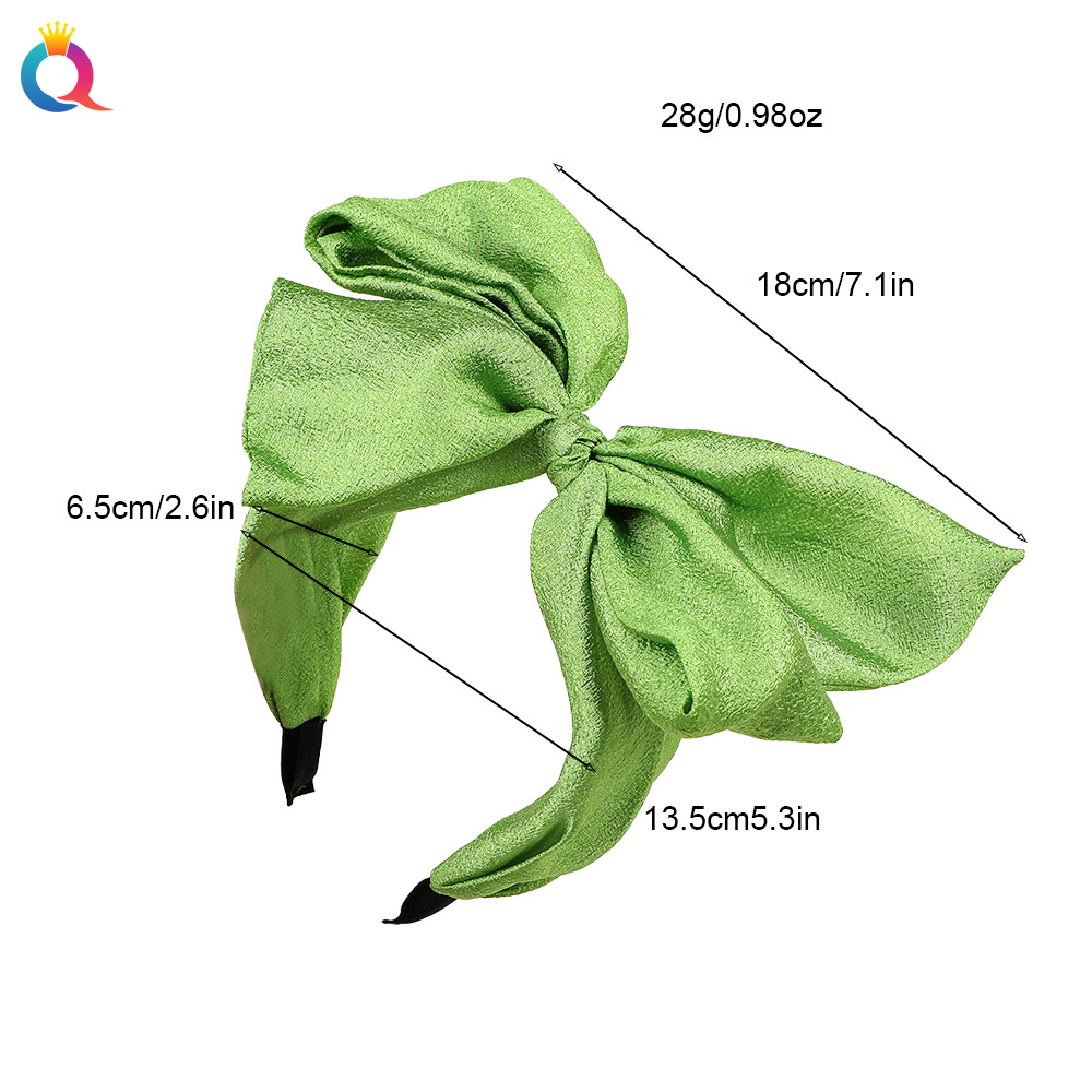 Qiyue Xiaoxiangfeng large bow hair band with a high-end feel, wide edge for washing face, women's high head top hair band wholesale Application Scenario
