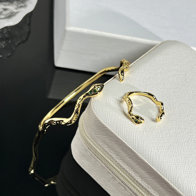 The zodiac snake-shaped bracelet is a best-selling retro ring set on Xiaohongshu, exuding a sense of luxury and sophistication in women's fashion. It's a trendy accessory Application Scenario