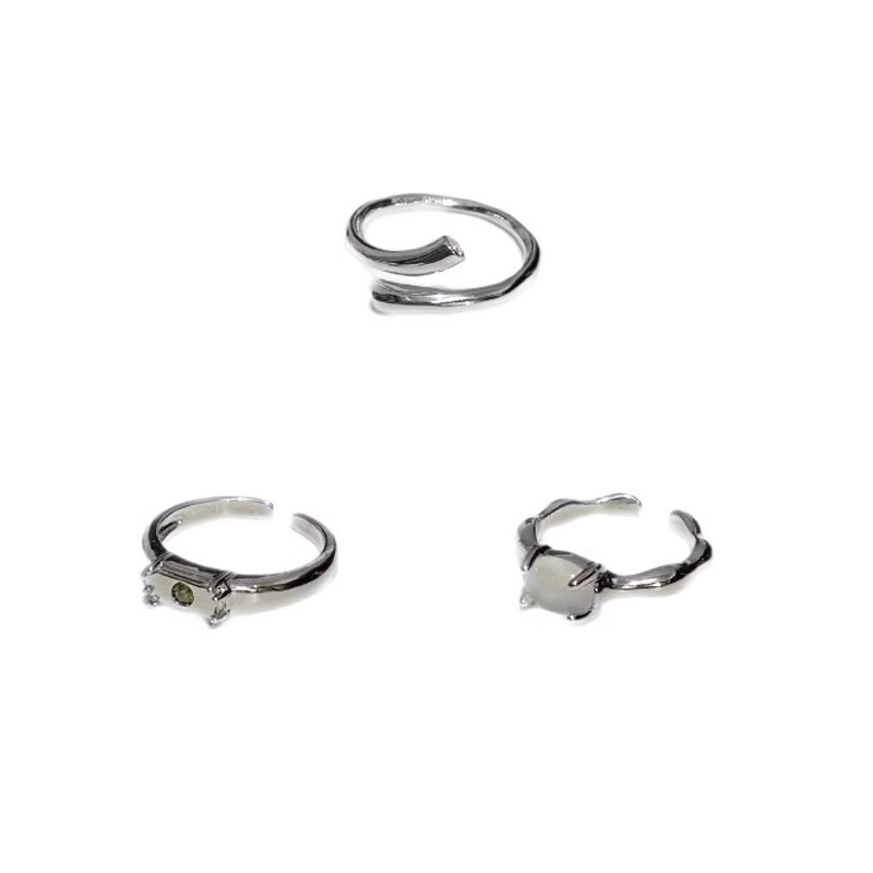 Cross-minimalist Instagram trendy and niche design open ring, a neutral and cold style for women, a fashionable and individualistic ring Item Picture