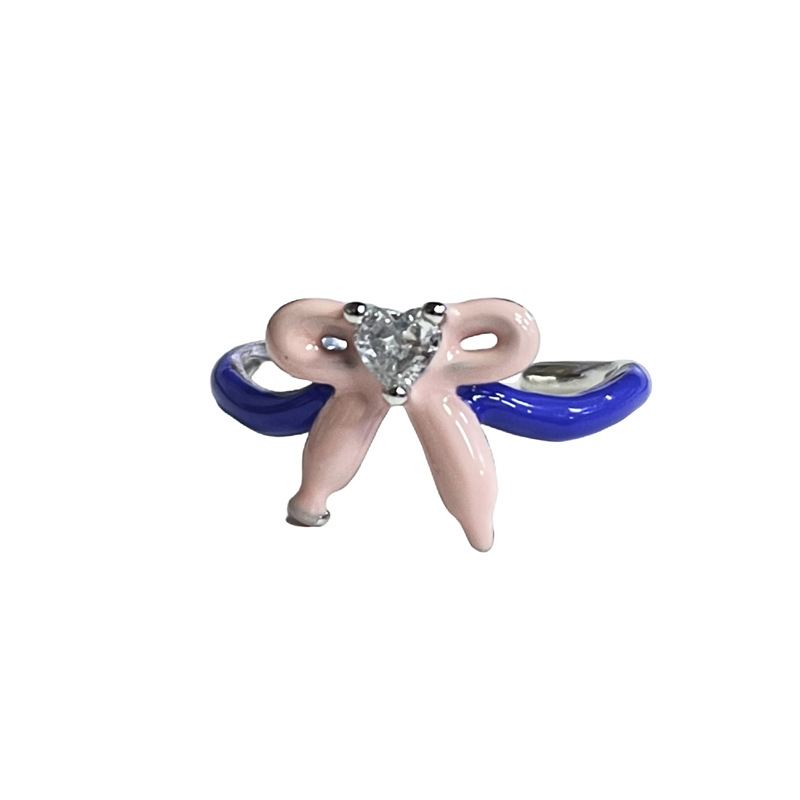 Sweet and cool style, colorful glazed star geometric open ring, a fashionable, versatile and elegant autumn and winter accessory ring for women to wear in layers Item Picture