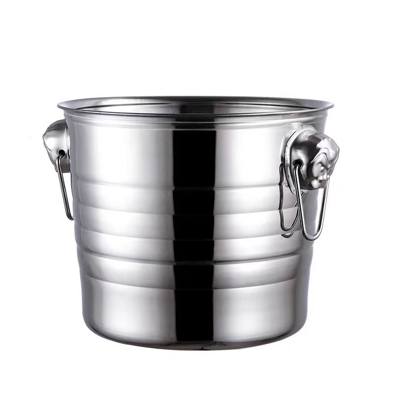 Stainless steel thickened ice bucket, bar KTV champagne bucket, ice cube bucket, ice granule bucket, beer bucket, tiger head ice bucket, wine bucket Item Picture