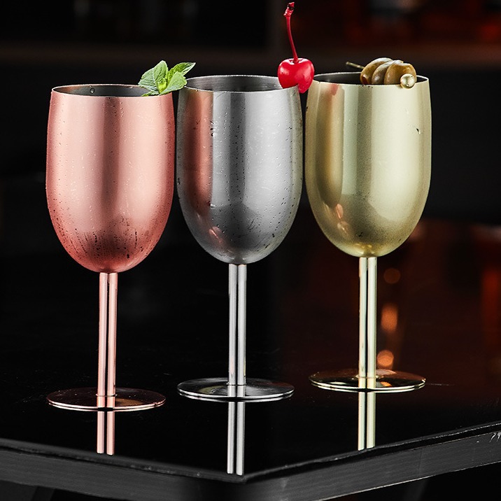 304 stainless steel wine glasses, highball glasses, wine glasses, champagne glasses, creative bar tkv cocktail glasses full figure