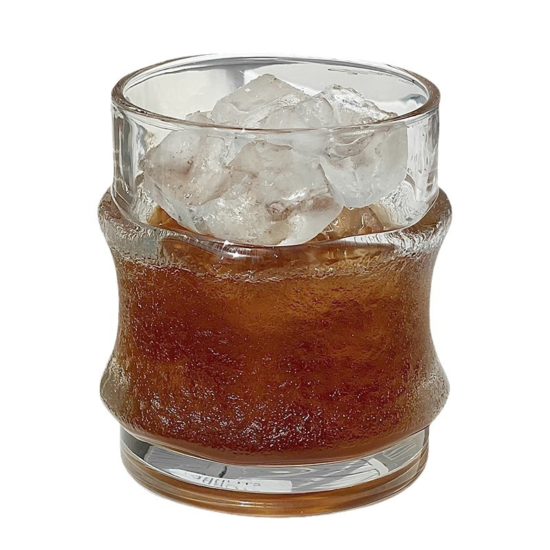 Household glacier hammer-patterned glass cups, ice-hanging cups, ice-sensing AmericAn-American coffee cups, milk glass cups, beer and whisky cups Item Picture
