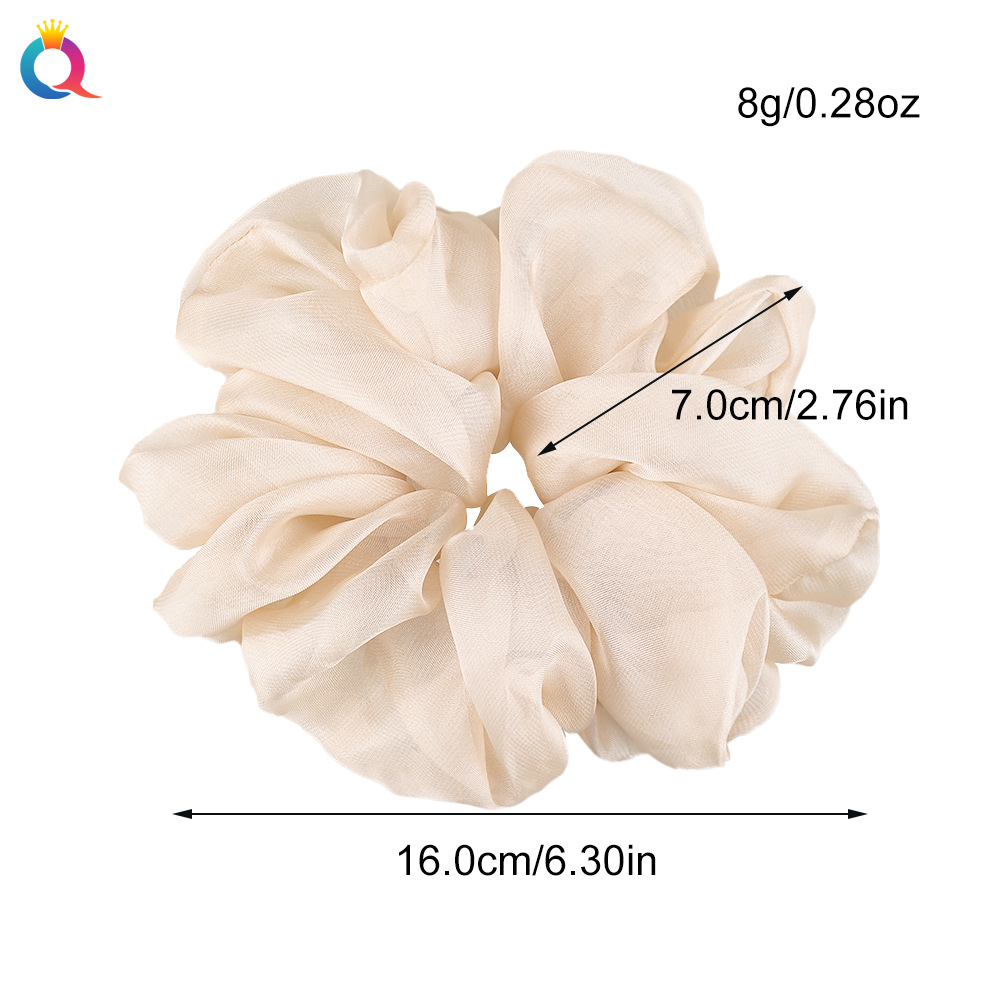 Qiyue Super Large Chiffon hair Band, fairy-like style Large Intestine Hair band, solid color hair flower, large intestine hair band and hair tie wholesale Application Scenario