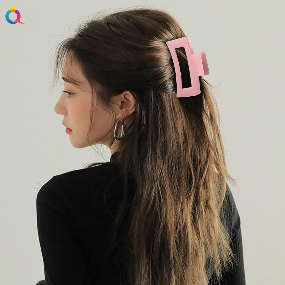 Qiyue Cross-border Large acrylic hair clip, Super fairy hair bun, jelly square hair, hair bun, shark hair clip accessory Specification drawing