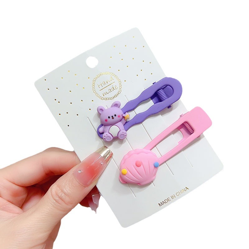 New Korean version children's cute cartoon hair clips, duckbill clips, girl side clips, bangs clips, baby hair accessories and head accessories Item Picture