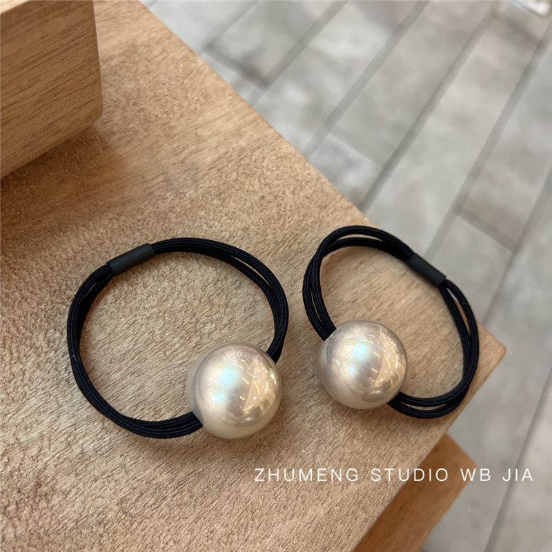 Minimalist large-sized pearl hair tie for girls, Korean-style high-end hair band, new spring and summer style hair tie, high-end hair accessory full figure