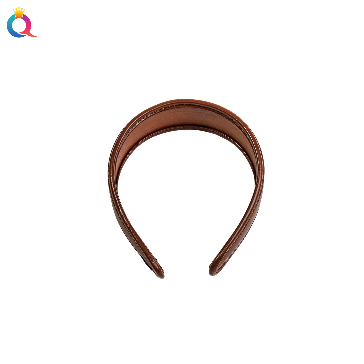 Qiyue Europe and America Cross-border New leather hair bands, simple wide-edge PU headbands, fashionable anti-slip women's hair clips and hair accessories wholesale Item Picture