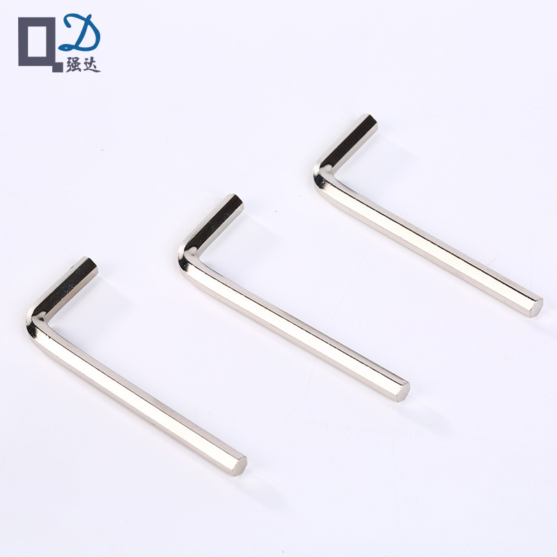Metric carbon steel Allen wrench L-shaped wrench manufacturer directly supplies high-carbon steel flat Allen square wrench M1. Specification drawing
