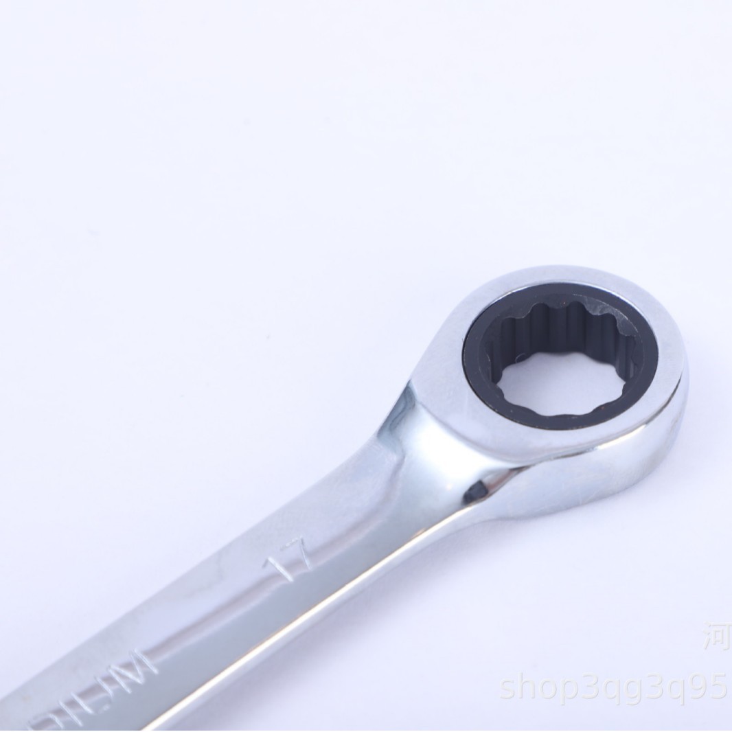 Industrial-grade fast ratchet wrench, 72-tooth oscillating ratchet, anti-rust electroplated bright surface, 72-tooth dual-purpose wrench, chromium-vanadium steel Specification drawing
