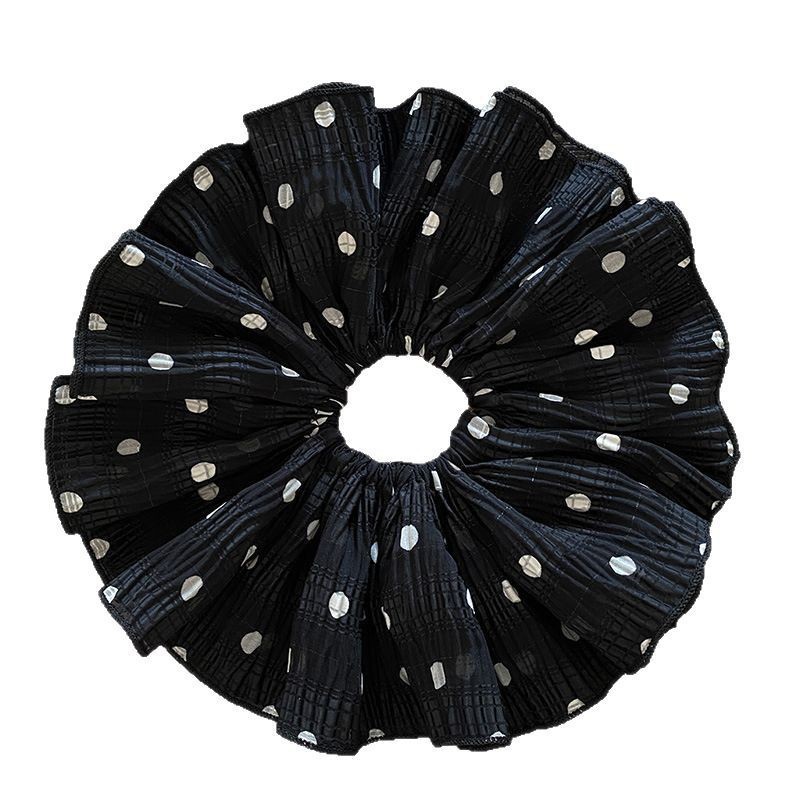 Gentle and elegant, pleated large polka dot large intestine hair band, 2025 new style hair tie, headband feel, hair accessory Item Picture