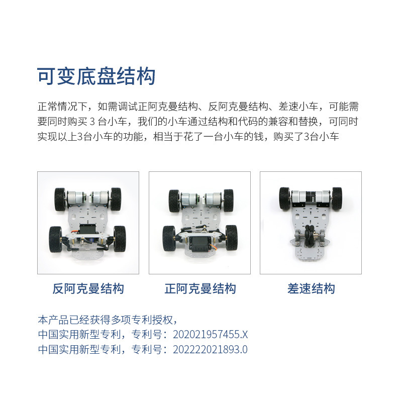 The R3 electric car chassis R3S McNamm four-wheel drive Ackman omnidirectional unmanned vehicle STM32 Specification drawing