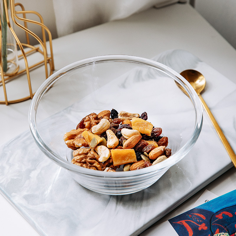 Customized glass salad bowls, fruit bowls, oat bowls, cute and girlish glass bowls, oat bowls, girlish fruit bowls details Picture