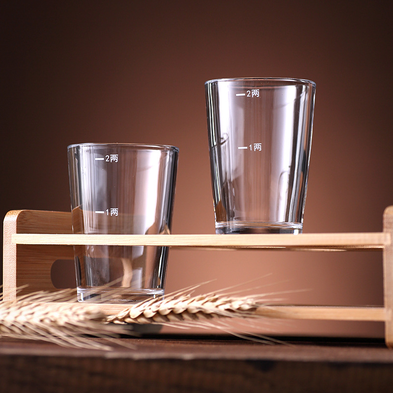 Jingjia Creative Scale 2-liang Cup Restaurant and Hotel Home Spirits Cup White Spirit Set can be printed with logo details Picture