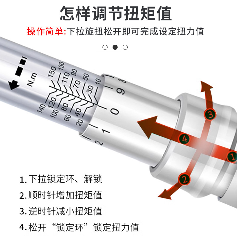 Industrial-grade interchangeable head open torque wrench, square hole adjustable movable head torque and moment kilogram industrial wrench Application Scenario