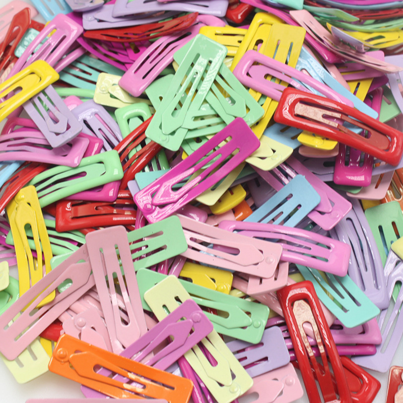 Children's hair clips, ins cream glue DIY hair clips, oil-dripping colorful girls' hair accessory clips, broken hair bangs clips details Picture