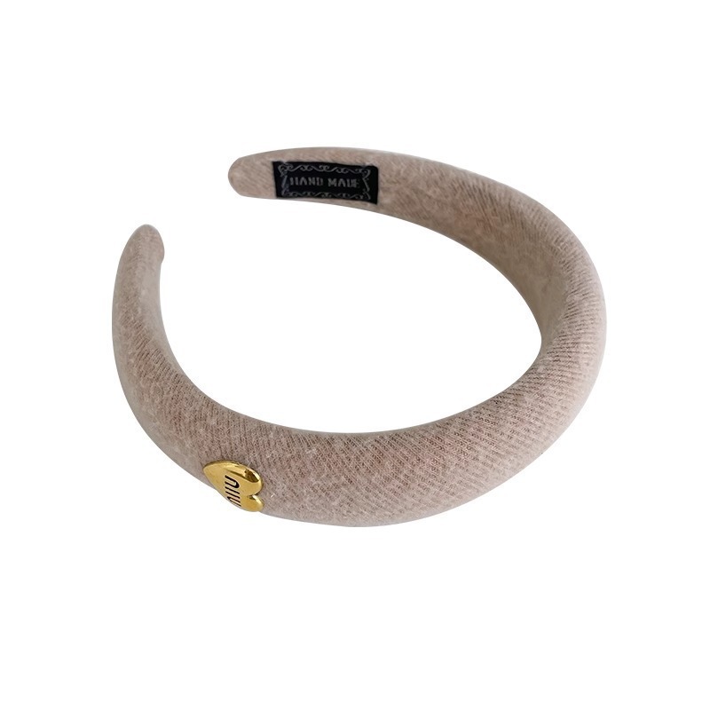 Retro Merado-style metal girl headband for spring and summer, high-end coffee-colored headband, high top miumiu headband Item Picture