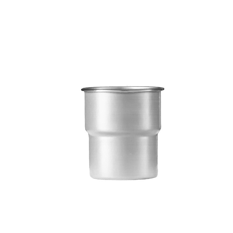 Single-layer rolled edge step cup, 304 stainless steel coffee cup, outdoor camping handle cup, ins high appearance level, portable cup Item Picture
