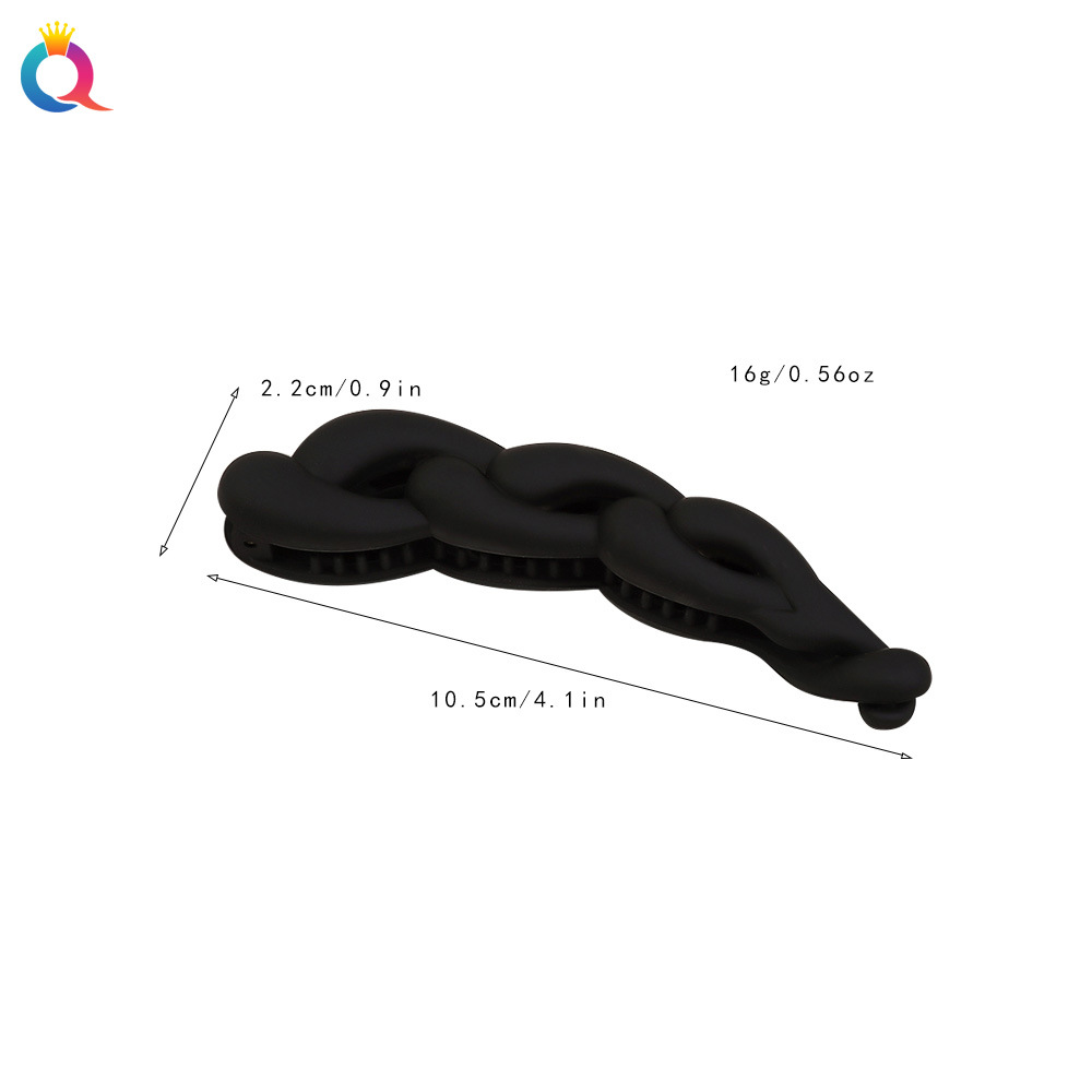 Qiyue Cross-border PC frosted Banana Clip, vertical clip, back of the head, twisted hair clip, updo ponytail clip, children's hair accessory wholesale Item Picture