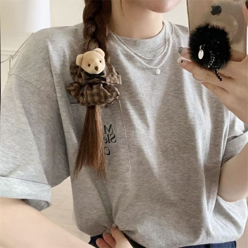Autumn and winter plush hair band, cinnamon dog, cute girl large intestine circle, cartoon fluffy, sweet and elegant, student headband details Picture