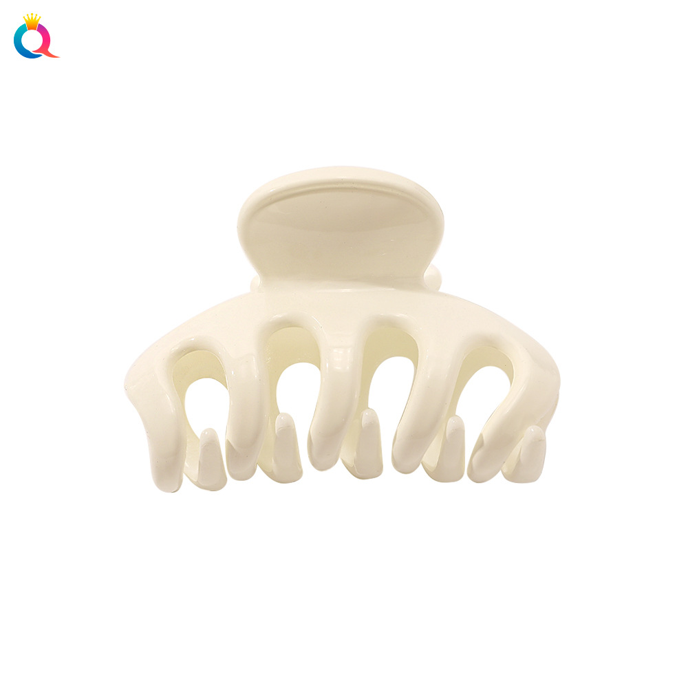 Wholesale of Qiyue Cross-border Pumpkin hair clips, frosted medium size, stylish back head hair clips, shark hair accessories Item Picture