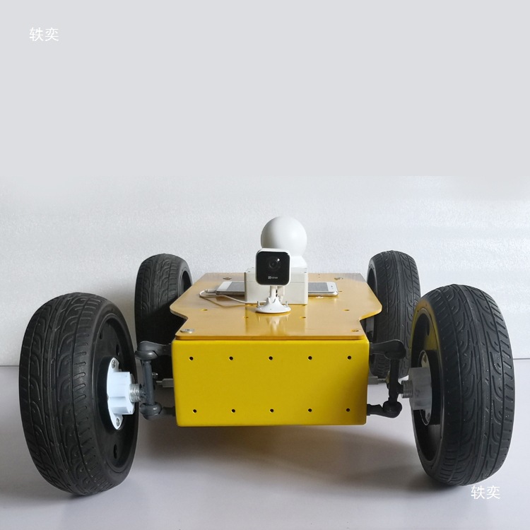 The classic 4G Ackerman 2-wheel drive robot car chassis is remotely controlled and supports agv vehicles Specification drawing