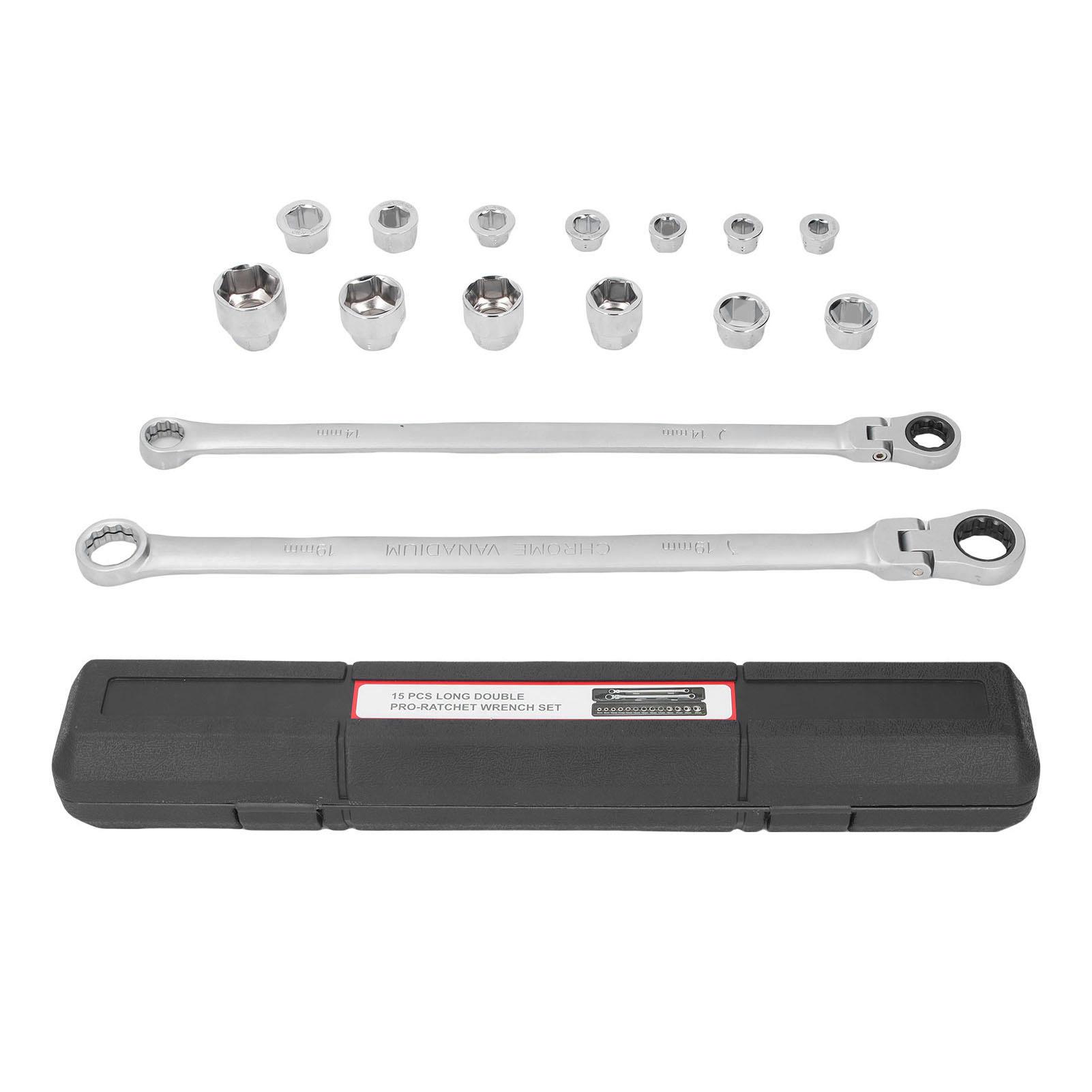 Ratchet wrench socket combination tool, small, medium and large mechanical repair tool, quick car repair wrench, multi-functional tool Specification drawing
