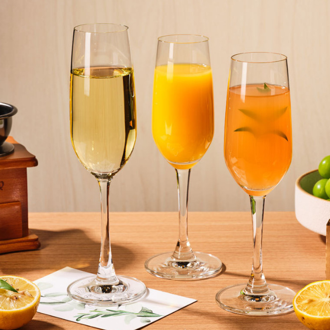 Ocean Ouxin simple glass Champagne glass, sparkling wine, high-footed glass, home creative modern wine sets full figure