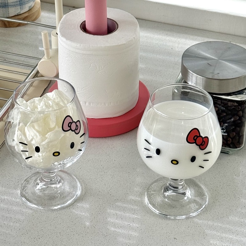 High appearance level, niche large-belted cups, sweet wine glasses for girls, household glass cups, coffee cups, juice cups, tall glasses details Picture